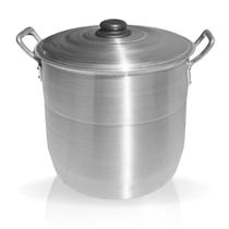 Caldeirão n 30 hotel lixado com tampa de alumínio para feijoada alumínios portela