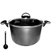 Caldeirão Panela 26cm Grande Antiaderente Com Tampa De Vidro Caldeirão Panela 26cm Grande Antiaderente Com Tampa De Vidro