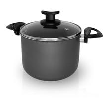 Caldeirão Panela Alta Teflon Antiaderente 18 cm Tampa Vidro