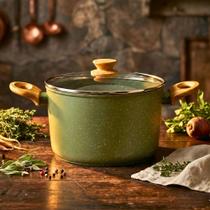 Caldeirão Panela Antiaderente Com Tampa 24cm Esmeralda Mimo Style Cook Fundo Triplo Indução Caldeirão Panela Antiaderente Com Tampa 24cm Esmeralda Mimo Style Cook Fundo Triplo Indução