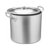 Caldeirão Panela de Alumínio Com Tampa Nº 20 5,7 Litros Industrial Hotel ABC
