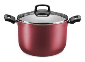 Caldeirão Tampa De Vidro Nº 22 Antiaderente Cereja 5,60 Litros Mta