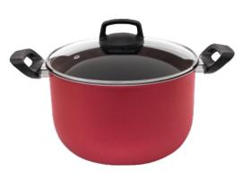 Caldeirão Tampa Vidro Antiaderente Nº 20 Cereja 4 Litros