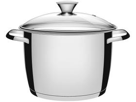 Caldeirão Tramontina Aço Inox Tampa de Vidro Allegra 24cm
