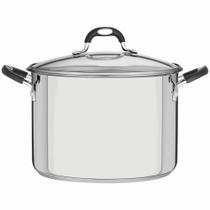 Caldeirão Tramontina Astro Silicone em Aço Inox com Fundo Triplo e Tampa de Vidro 24cm 7,6L 62105240 Caldeirão Tramontina Astro Silicone em Aço Inox com Fundo Triplo e Tampa de Vidro 24cm 7,6L 62105240