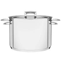 Caldeirão Tramontina Brava 20 cm 4,6 L em Aço Inox Fundo Triplo com Tampa Plana e Alças 62405200 Caldeirão Tramontina Brava 20 cm 4,6 L em Aço Inox Fundo Triplo com Tampa Plana e Alças 62405200