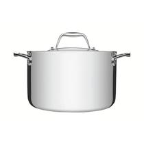Caldeirão Tramontina em Aço Inox Corpo Triplo com Tampa e Alças 24cm 7,7L