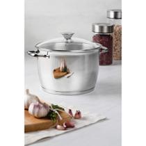 Caldeirão Tramontina Indução Inox Tampa Vidro Allegra 24cm
