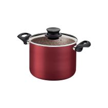 Caldeirão Tramontina Paris Antiaderente Starflon Max Vermelho com Tampa de Vidro 18 cm 3,1 L Caldeirão Tramontina Paris Antiaderente Starflon Max Vermelho com Tampa de Vidro 18 cm 3,1 L