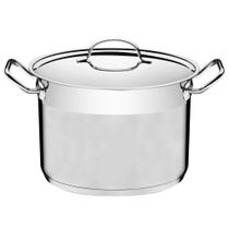 Caldeirão Tramontina Professional 28cm 11,9l Em Aço Inox F. Triplo Tampa Plana Satinado 62625280