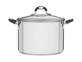 Caldeirão Tramontina Solar Silicone em Aço Inox com Fundo Triplo com Tampa de Vidro 28 cm 11,9 L