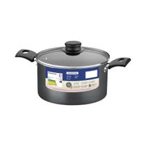 Caldeirão Tramontina Turim em Alumínio com Revestimento Interno e Externo em Antiaderente Starflon Max Chumbo 20 cm Caldeirão Tramontina Turim em Alumínio com Revestimento Interno e Externo em Antiaderente Starflon Max Chumbo 20 cm