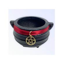 Caldeirão Tripé Em Ferro Fundido Alça Sem Tampa Pentagrama