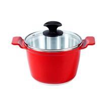 Caldeirão Vermelho Alça de Alumínio Diamantado TV 24cm Caldeirão Vermelho Alça de Alumínio Diamantado TV 24cm