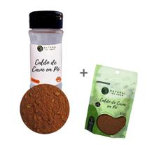 Caldo Carne Em Pó Kit Premium Pote Com Dosador + Refil 80G