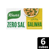 Caldo Tablete Galinha Knorr Zero Sal Caixa 48G 6 Unidades