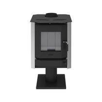 CALEFATOR A LENHA ANTONOW / OSLO / AQUECE 170 m² / 42.000 BTUs / DUPLA COMBUSTÃO / PRETO COM INOX ESCOVADO CALEFATOR A LENHA ANTONOW / OSLO / AQUECE 170 m² / 42.000 BTUs / DUPLA COMBUSTÃO / PRETO COM INOX ESCOVADO