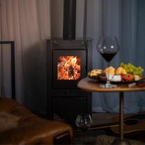 Calefator a Lenha Heros em Aço com Porta de Vidro Cerâmico Hidro