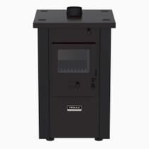 Calefator A Lenha Venax Vulcano Dupla Combustão Preto Fosco 24505