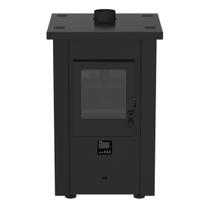 Calefator a Pellets Vulcano Preto Fosco Calefator a Pellets Vulcano Preto Fosco