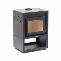 Calefator antonow / dupla combustão / lareira moderna / vecta 35 / preto