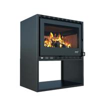 Calefator Lareira Adatto 70 Com Pedestal Preto