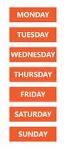 Calendar Magnets DCM Solutions Dias da semana Burnt Orange