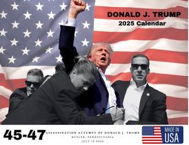 Calendário 2025 Donald J. Trump - OHIO WHOLESALE - Fabricado nos EUA