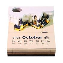 Calendário 3D Do Castelo Mágico De Hogwarts Com Adesivos Rasgáveis, Presente De Ano Novo E Calendário 3D Do Castelo Mágico De Hogwarts Com Adesivos Rasgáveis, Presente De Ano Novo E