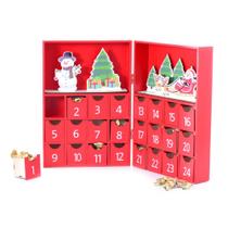 Calendário Advento Natal de Madeira 21x30CM