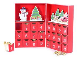 Calendário Advento Natal De Madeira 21X30Cm