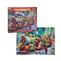 Calendário Advento Natalino Noel Quebra Cabeças 1000 peças