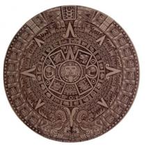 Calendário Asteca Decorativo Em Mdf 30 Cm Natural F031