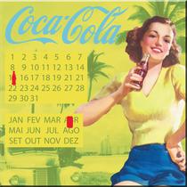Calendario Coca Cola Mdf Magnetico Pin Up Brown Lady