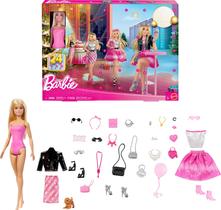 Calendário de Advento de Natal da Fashion Doll Barbie com 24 surpresas Calendário de Advento de Natal da Fashion Doll Barbie com 24 surpresas