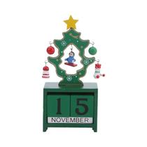 Calendário de Advento de Natal em Madeira - Decoração com Boneco de Neve, Papai Noel e Rena Calendário de Advento de Natal em Madeira - Decoração com Boneco de Neve, Papai Noel e Rena