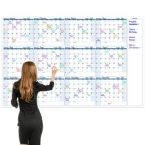 Calendário de apagamento a seco BooQool Yearly Wall 37x57,9 cm com nota