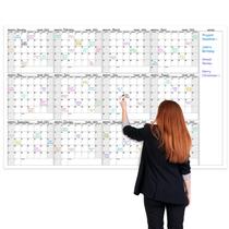 Calendário de apagar a seco BooQool Yearly Wall 37x57,9 cm com adesivos Calendário de apagar a seco BooQool Yearly Wall 37x57,9 cm com adesivos