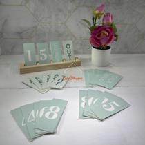 Calendário de Madeira Permanente Mesa Decorativa para Home Office Escritório Ambiente Criativo Elegante Charmoso