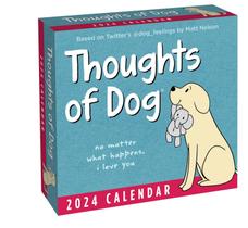 Calendário de mesa Andrews McMeel Publishing Thoughts of Dog 2024