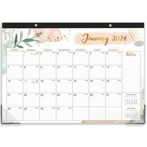 Calendário de mesa Feteulo 2024 de janeiro a dezembro 17x12cm com feriados