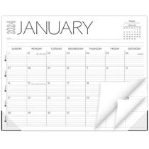 Calendário de mesa GuassLee 2024 mensal 14x11 polegadas com protetor