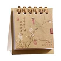 Calendário De Mesa Mini 2026 Criativo Simples Planejador Em Espiral Pequena Decoração De Mesa