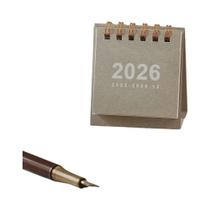 Calendário De Mesa Mini 2026 Simples Criativo Planejador Em Espiral Pequena Decoração De Mesa
