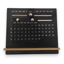 Calendário de Mesa ou Parede Permanente em Madeira