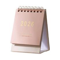 Calendário De Mesa Pequeno 2026 Criativo Com Espiral, Planejador Simples, Decoração De Escritório