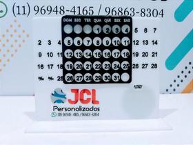 Calendário de Mesa Permanente em Acrílico Personalizado Calendário de Mesa Permanente em Acrílico Personalizado
