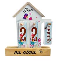 Calendário de Mesa Permanente em Madeira Afetivo - Decornato