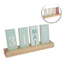 Calendário de Mesa Permanente Madeira