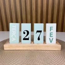 Calendário de Mesa Permanente Madeira